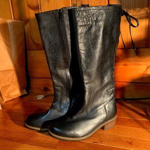 Black Wolky Brand Hayden Lace-up back, Side Zipper Boots